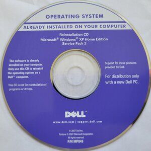 Vintage CD - Microsoft Windows XP Home Edition SP2 for Dell